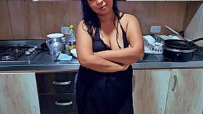 Squirting orgasm in the kitchen in front of my stepson &mdash;  I'm a horny stepmom. Do you want to be my new stepson?
