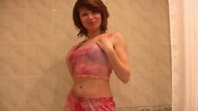 Piss fetish solo clip with amateur girl getting naughty in the bathroom
