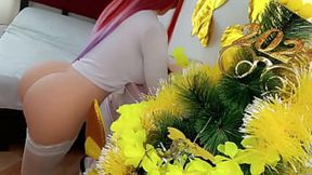 BIG ASS&#x1F351; booty and tiny NEW YEAR My gigantic BBC THUNDERBOLT ravished her tender VIRGIN flesh