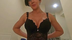 Naive Step-Mom Fooled Into Bareback Creampie After Doubting Her Fake Tits