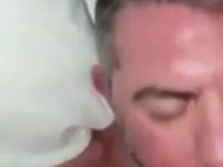 Massive Musclebear Sucking Off A Big Black Cock