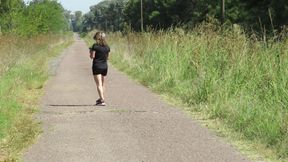 Patricia undresses under the summer sun