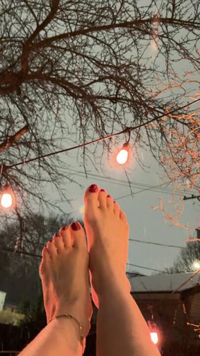 Catching snowflakes with my bare feet ❄️