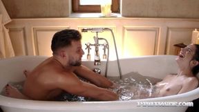 Tall Brunette Candie Luciani gets romantic with her man! They enjoy a sensual bath before engaging in an intense ass pounding until he cums on her big booty! Full Flick & 1000s More at Private.com!