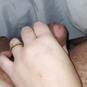 Step daughter almost caught handjob step dad cock