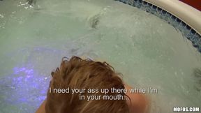 Pickups - Small Ass Brunette Electra Angel Takes Anal Fingering and Cum on Ass in the Tub with Steve Q