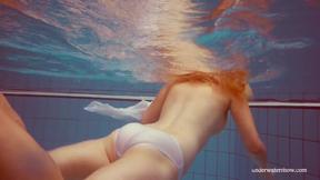 ”Sexy babe Melisa Darkova dressed underwater”
