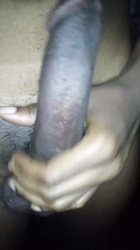 Big Black Cock Shemale Jacking off