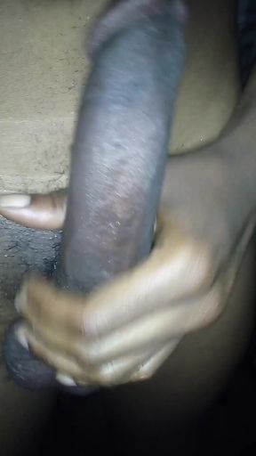 Big Black Cock Shemale Jacking off