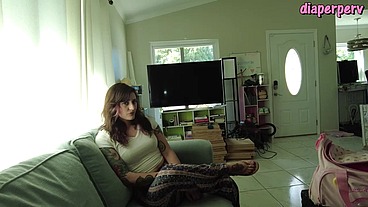 Mia Hope learns to change your cummy messy wet diaper