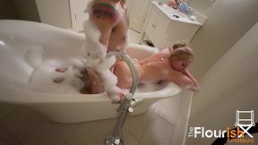bubble bath time with veronica cruz and dexxx blue