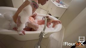 bubble bath time with veronica cruz and dexxx blue