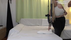 behind the scenes of massage with happy ending featuring deborah luxe