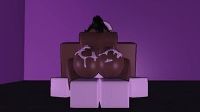 Black girl dominates white guy in Roblox-themed fic