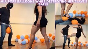 Laughing Goddess Mia Luxx Pops Balloons While Destroying Her Slave Balls BALLBUSTING - FEMALE DOMINATION - FOOT DOMINATION - FEMDOM - CBT - HUMILIATION - HIGH HEELS - FINDOM - KICK - TRAMPLE copy