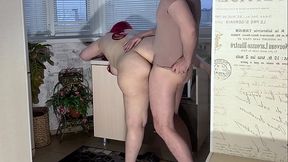 The stepson helped the stepmom take off her robe and was surprised that she was naked
