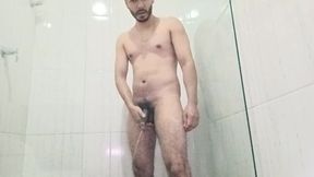 Masturbating Playing with My Foreskin While Peeing in the Bathroom