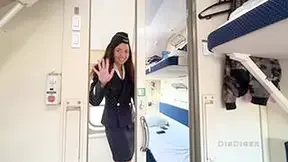 Seduced The Conductor On The Train And Fucked While She Had A Break - Katty West