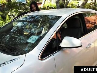 ADULT TIME - Anissa Kate Teases Her Instructor With Her Biggest Natural Bazookas During Driving Lesson