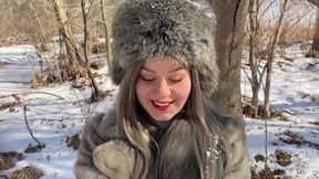 Vilu Vidish Is Sucking Dick in the Winter Forest
