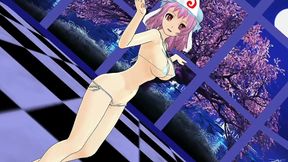 Big-Busted Yuyuko Saigyouji Seduces in Erotic MMD Animation