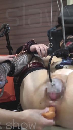 Captivating moment from &quot;Kinky Slavedoll R Vol.008 Pussy vacuum...Anal dildo squirting...Juice accumulating in the cup. &quot;