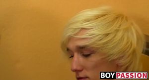 Blonde twink Ryan Morrison knows how to ride a huge dong