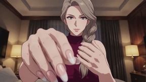 Finger Nail Fetish Stories #1B: Confession of My Long Natural Nails and the Deep Scratching Session (Animated)