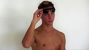 Hd Suspended Australian Homie Blows A Load Fat