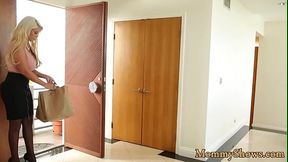 Busty latina stepmom licking teens pussy