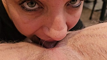 RIMJOB and PROSTATE MASSGE Girl Eat Guy Ass PROSTATE ORGASM HUGE CUMSHOT!