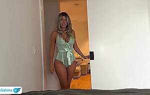 Mila solana, sexy step daughter gives titty fuck and makes him cum all over her big perfect ass