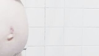 Taking A Shower while 37wks pregnant by daddy