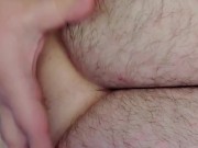 Rubbing my Big Nipples with Pre-Cum