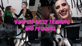 Vampire Mistress - Makeover Training and Pegging Sissy - Anura Laas and Maz Morbid