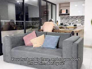 My breasty blond neighbour calls me for sex during the time that her spouse plays on his phone