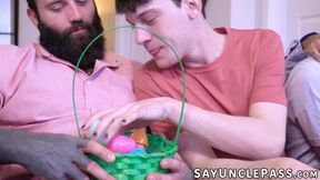 Jake Nobello and Edward Terrant got their egg swap at Easter mass