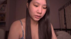 Cute Asian Girl Reads Story While Getting Fucked
