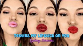 Testing My Lipstick On You - Sydney Screams Tries on 8 Shades of Lipsticks to Kiss You with Lipstick Marks on Tissue - HD 720 MP4