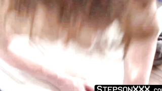 StepsonXXX.com - Hairy stepdaddy Matt Muck grabs my neck while he aggressively fucks