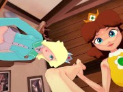 Futa Princess party - Rosalina, Daisy and Peach | Male Taker POV