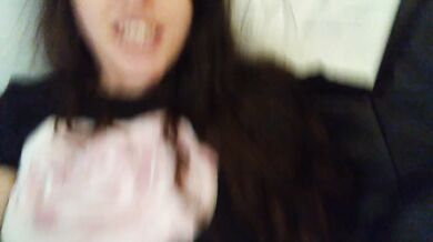 PinkMoonLust FREE CHAIR 2 Hairy Pussy Exhibitionist Sits in Garbage Chair Bringing New Life