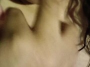 BBW Big Tits and Mouth Licking