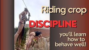 Discipline with a crop for a bad boy!