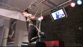 Yvette Costeau - Predicament Bondage Challenge live in Public in Vienna - Full Clip mp4 HD