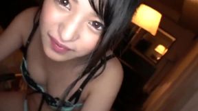Sexual Encounter with Flat-Chested Japanese Girl - Sexy Bra Show Through Blouse and