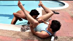 Latin Twinks Poolside Bareback