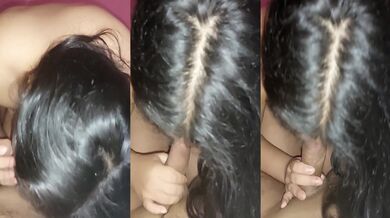 Crazy girl gives a blowjob to her brother-in-law