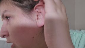 Ear Fetish Bliss: Finger, Wax, and Q-Tip Tease!