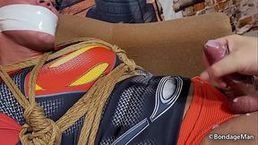 Gil Holiver superman cumming tied up and tapegagged